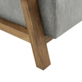 Low Profile Accent Chair Grey Polyester