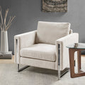 Accent Chair Ivory Polyester