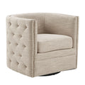 Capstone Swivel Chair Cream Solid Wood