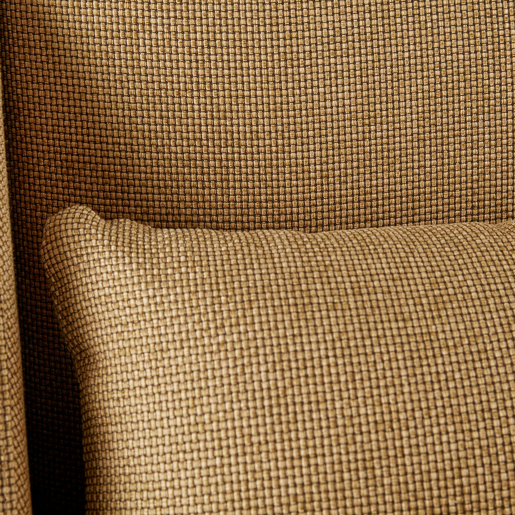 Accent Chair Mustard Yellow Pecan Polyester