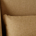 Accent Chair Mustard Yellow Pecan Polyester