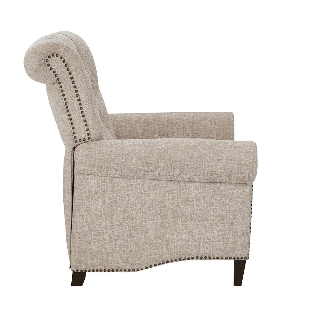 Aidan Push Back Recliner Cream Solid Wood