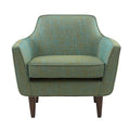 Mid Century Accent Chair Green Solid Wood