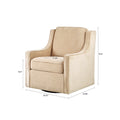 Harris Swivel Chair Cream Solid Wood