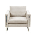 Accent Chair Ivory Polyester