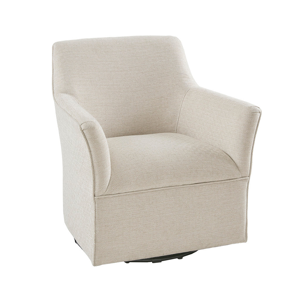 Augustine Swivel Glider Chair Cream Solid Wood