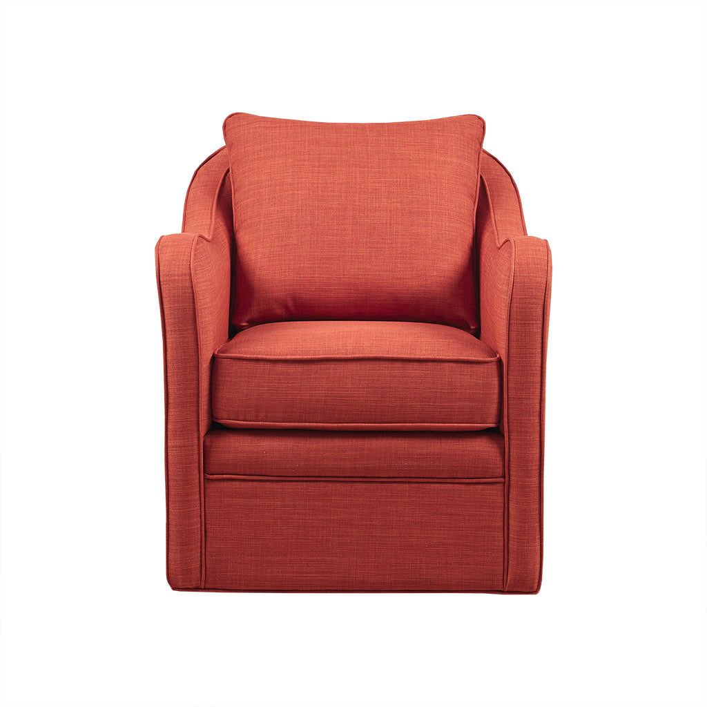 Brianne Swivel Chair Orange Solid Wood