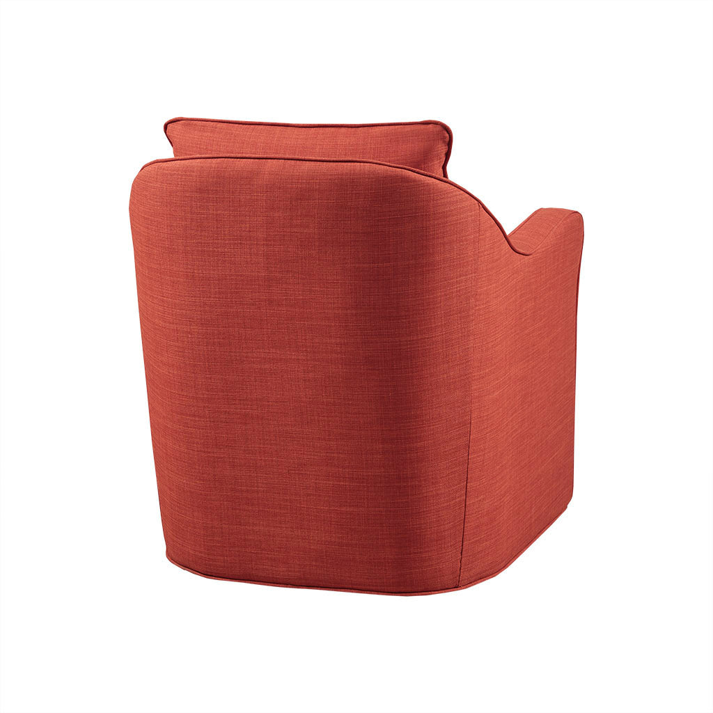 Brianne Swivel Chair Orange Solid Wood