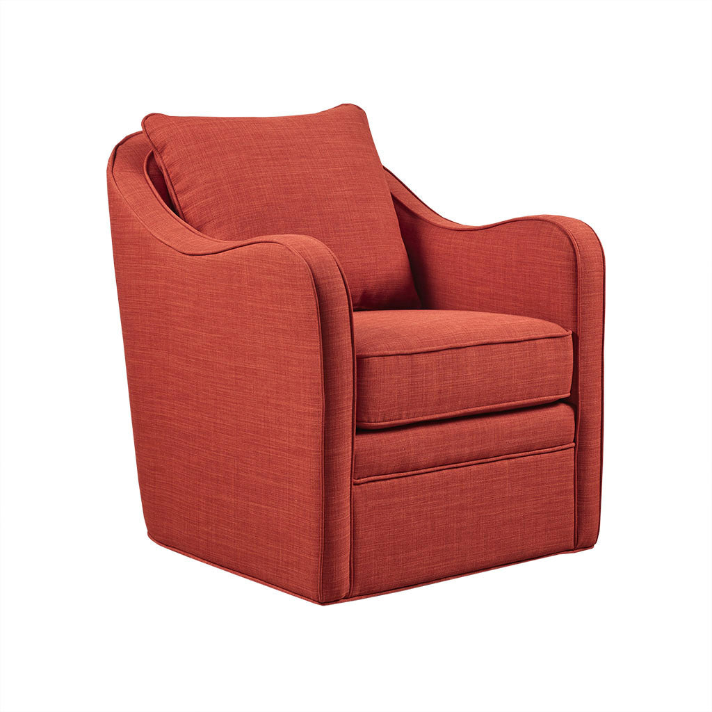 Brianne Swivel Chair Orange Solid Wood
