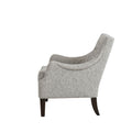 Button Tufted Accent Chair Grey Polyester