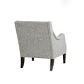 Button Tufted Accent Chair Grey Polyester
