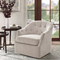 Calvin Swivel Beige Solid Wood