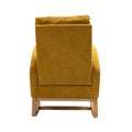 Coolmore Rocking Chair, Modern Glider Chair, Recliner Armchair With Wood Legs And Side Pocket, Nursery Rocking Accent Chair With High Back For Living Room Bedroom Mustard Yellow Linen Mustard Yellow Foam Solid Wood