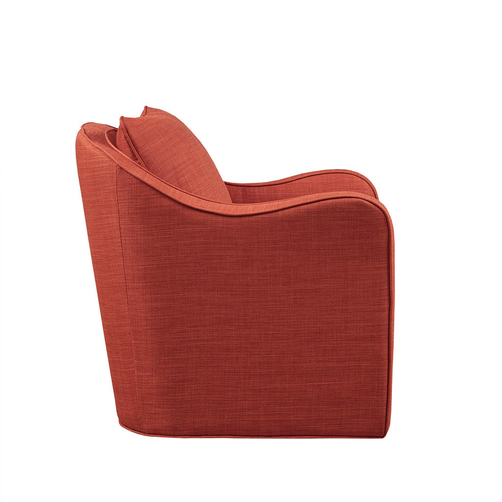 Brianne Swivel Chair Orange Solid Wood
