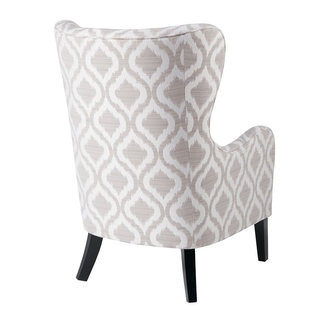 Arianna Swoop Wing Chair Multicolor Solid Wood
