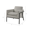 Brayden Accent Chair Grey Solid Wood