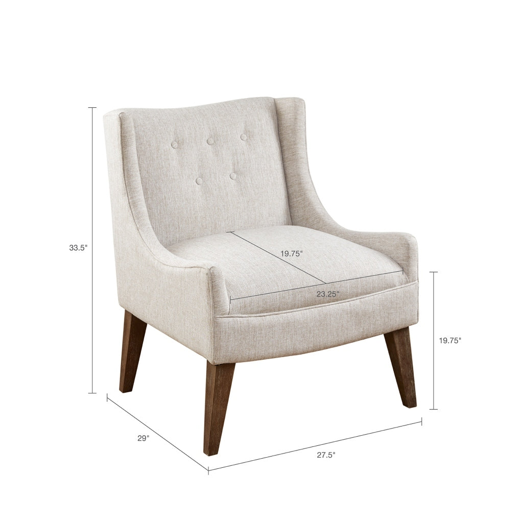 Accent Chair Cream Polyester