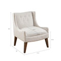 Accent Chair Cream Polyester