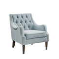 Button Tufted Accent Chair Dusty Blue Polyester