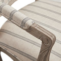 Camel Back Exposed Wood Chair Natural Polyester