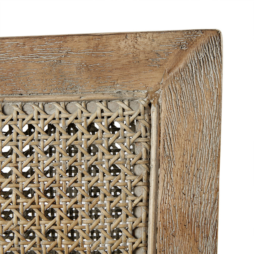 Cane Armchair Cream Reclaimed Natural Polyester