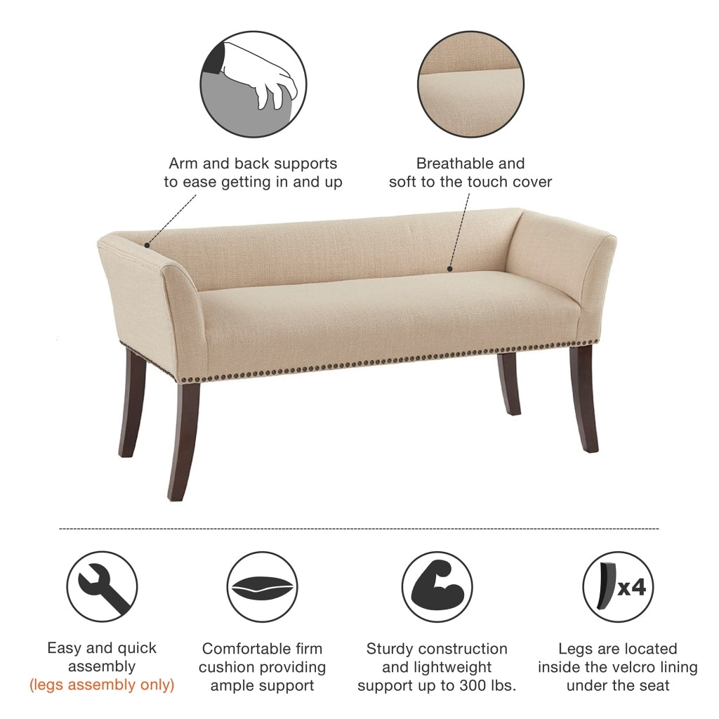 Accent Bench Tan Polyester