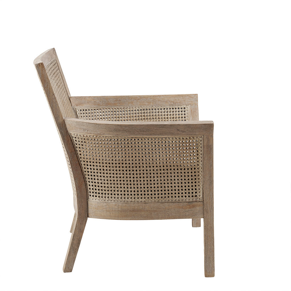 Cane Armchair Cream Reclaimed Natural Polyester