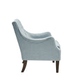 Button Tufted Accent Chair Dusty Blue Polyester