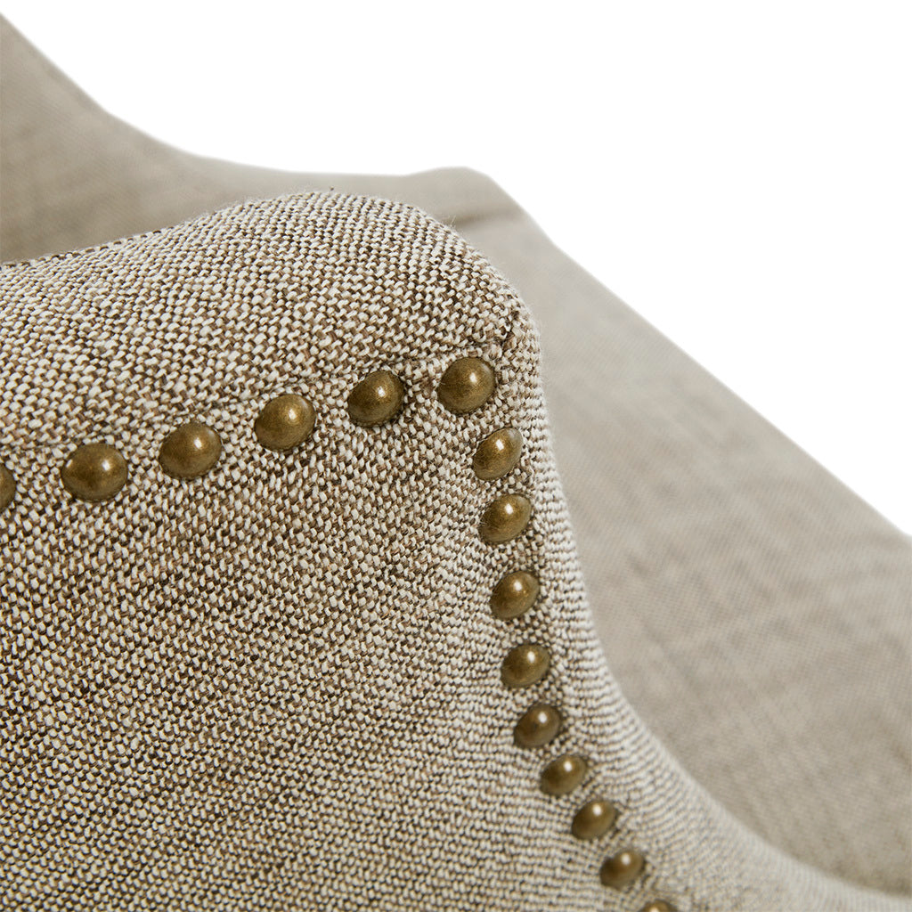 Swivel Counter Stool Beige Multi Polyester