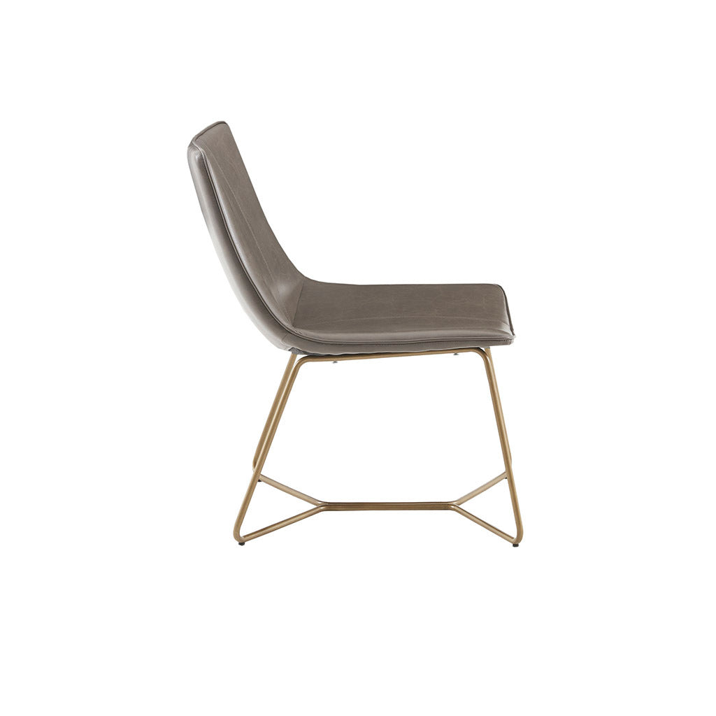 Fallon Accent Chair Brown Gold Polyester