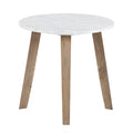 Milo End Table With 4 Legs White Wood