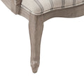 Camel Back Exposed Wood Chair Natural Polyester