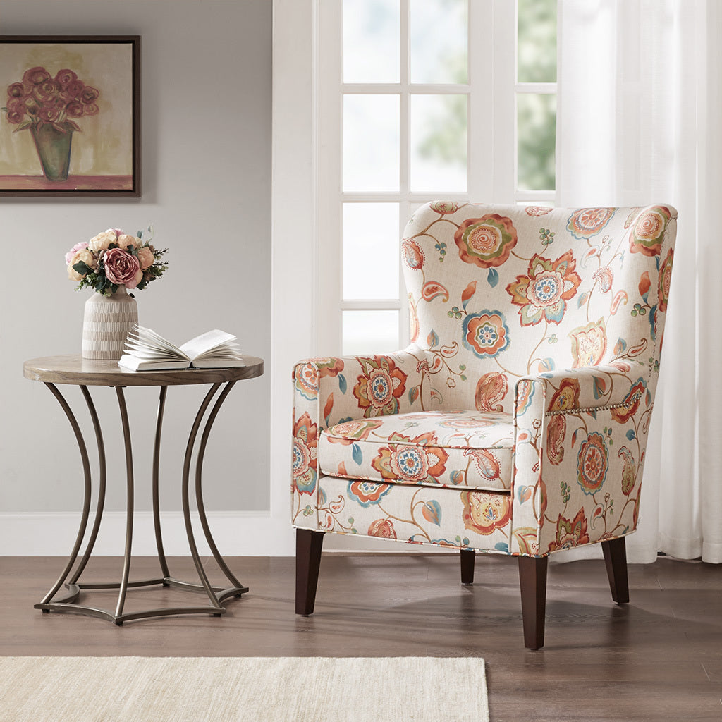 Colette Accent Chair Multicolor Solid Wood