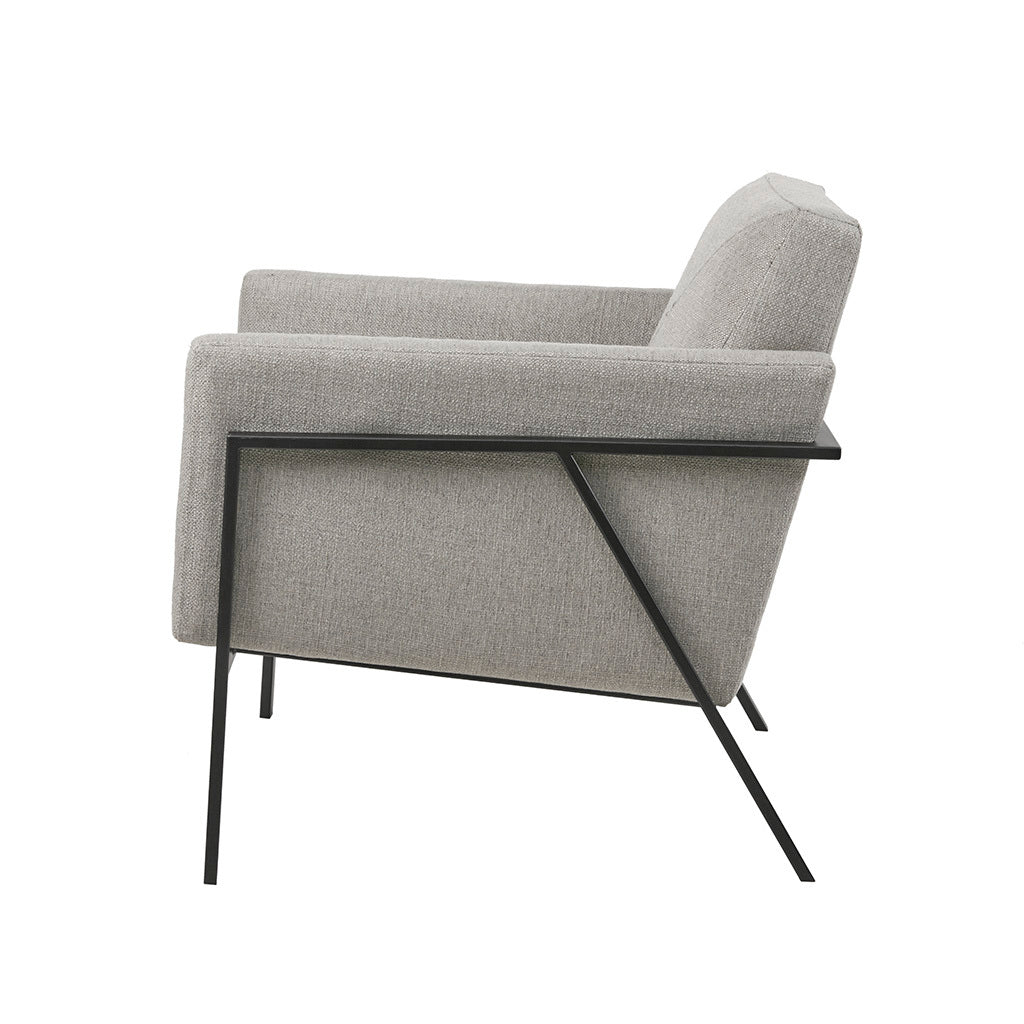 Brayden Accent Chair Grey Solid Wood