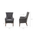 Heston Accent Chair Grey Solid Wood