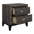 Contemporary Styling Gray Finish 1Pc Nightstand Dovetail Drawers Unique Bedroom Furniture Gray 2 Drawers Bedroom Contemporary Wood