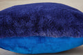 Agnes Luxury Chinchilla Faux Fur Pillow 18 In. X 18 In. Navy Blue Polyester