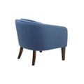 Upholstered Tufted Mid Century Accent Chair Blue Polyester