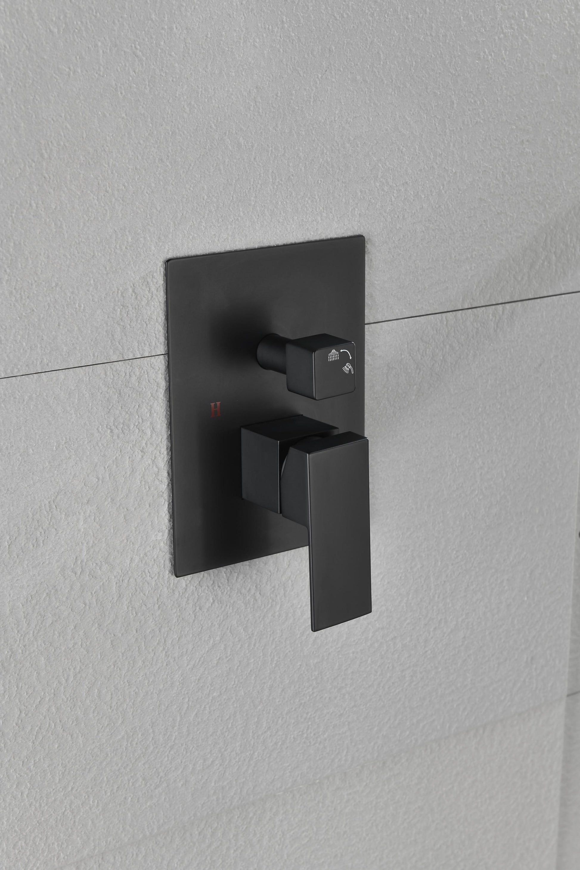 12" Rain Shower Head Systems Wall Mounted Shower Matte Black Brass