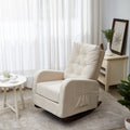 Single Sofa Reclining Chair Japanese Chair Lazy Sofa Tatami Balcony Reclining Sofa Adjustable Chair Beige Metal