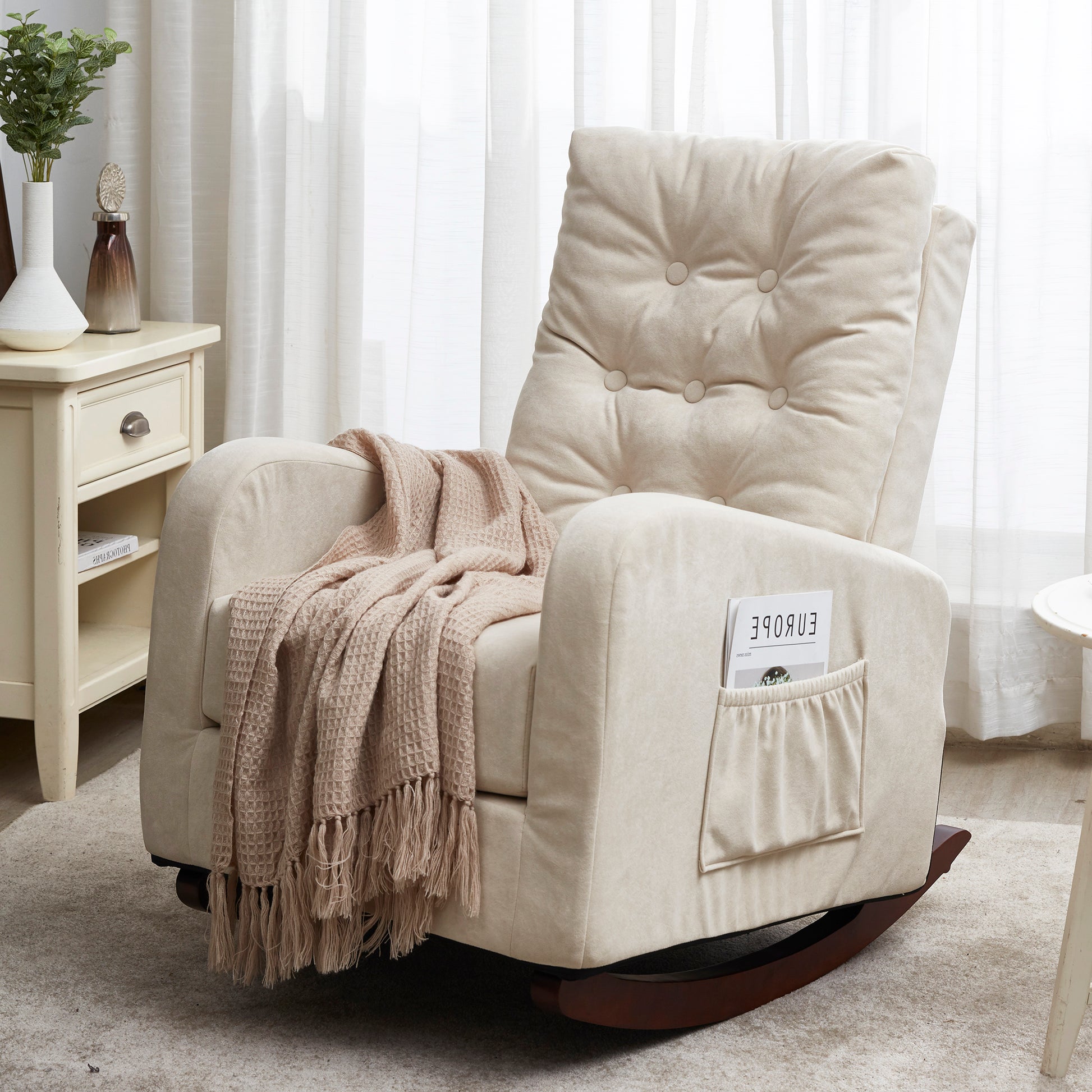 Single Sofa Reclining Chair Japanese Chair Lazy Sofa Tatami Balcony Reclining Sofa Adjustable Chair Beige Metal