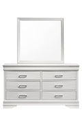 Twin 5 Pc Tufted Upholstery Led Bedroom Set Made With Wood In White Box Spring Required Twin White Wood 5 Piece Set Bedroom Bed Included,Chest Included,Dresser Included,Mirror Included,Nightstand
