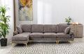 Coolmore U Shape Sectional Sofa With Ottomanreversible Sofa Couch For Living Room,Spacious Furniture,Durable Couch Removable And Machine Washable Cover Grey Velvet Grey Primary Living Space Foam Velvet 4 Seat