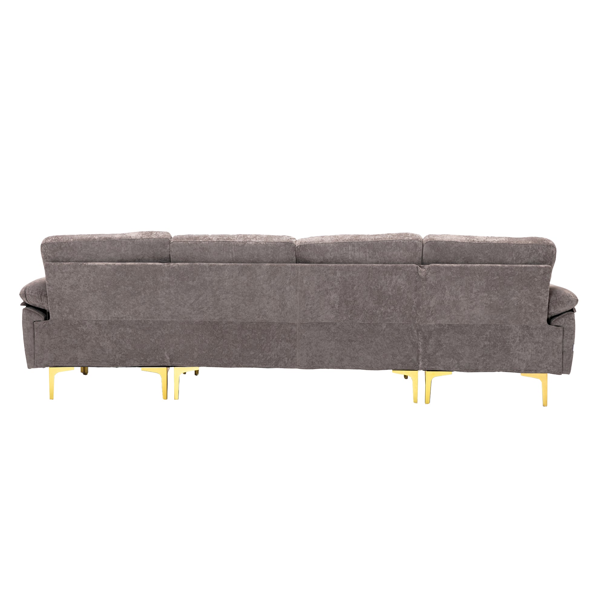 Coolmore U Shape Sectional Sofa With Ottomanreversible Sofa Couch For Living Room,Spacious Furniture,Durable Couch Removable And Machine Washable Cover Grey Velvet Grey Primary Living Space Foam Velvet 4 Seat