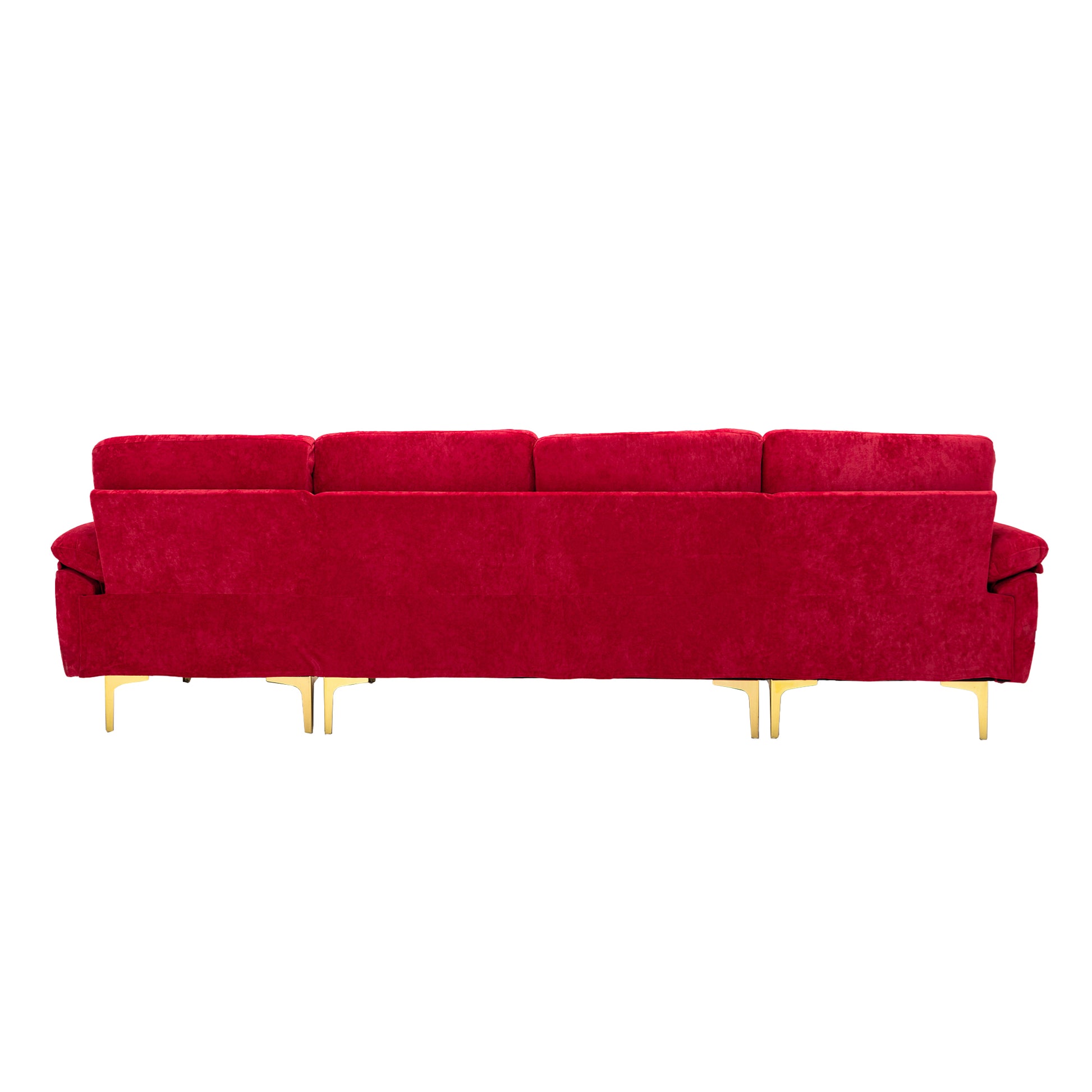 Coolmore U Shape Sectional Sofa With Ottomanreversible Sofa Couch For Living Room,Spacious Furniture,Durable Couch Removable And Machine Washable Cover Red Velvet Red Primary Living Space Foam Velvet 4 Seat