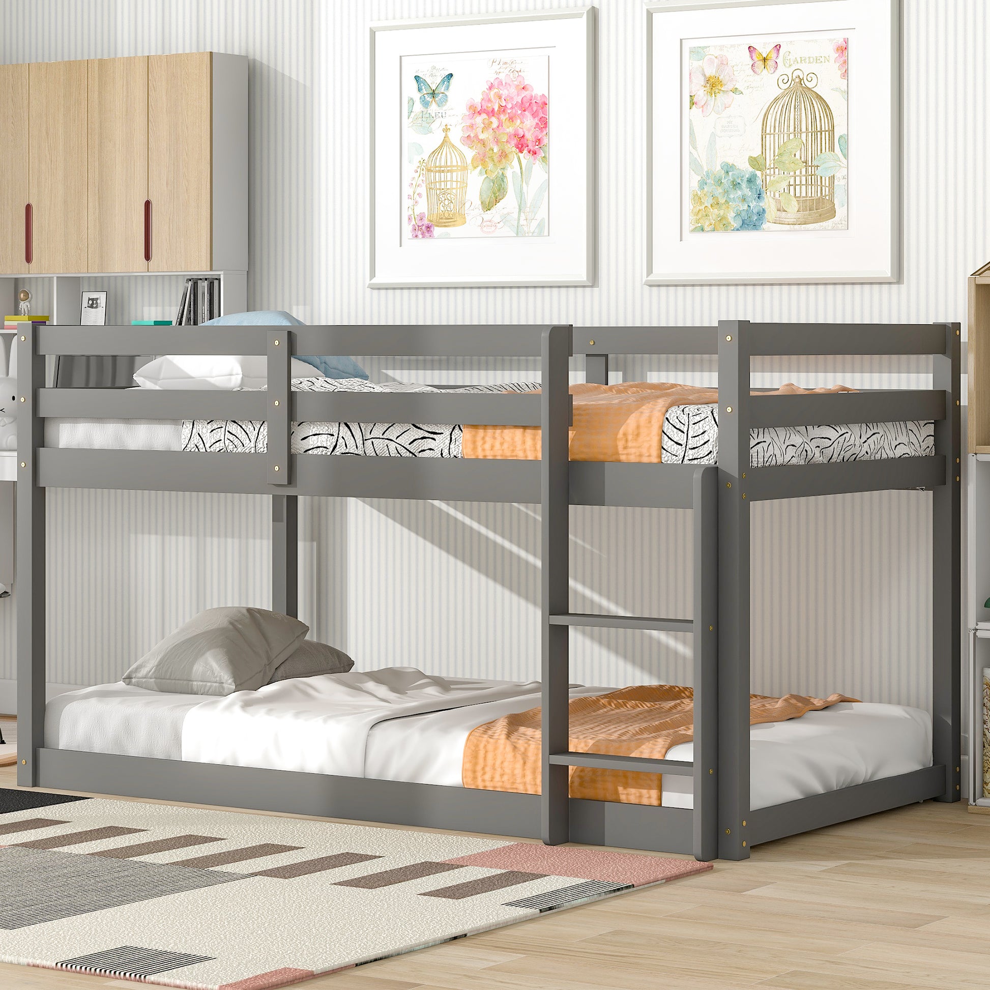 Loft Twin Bedgrey Twin Grey Pine