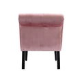 Coolmore Modern Velvet Armless Accent Living Room Chair Leisure Chair,Upholstered Fabric Button Comfortable Chair With Wooden Legs For Bedroom, Living Room, Office Pink Velvet Pink Primary Living Space Foam Velvet