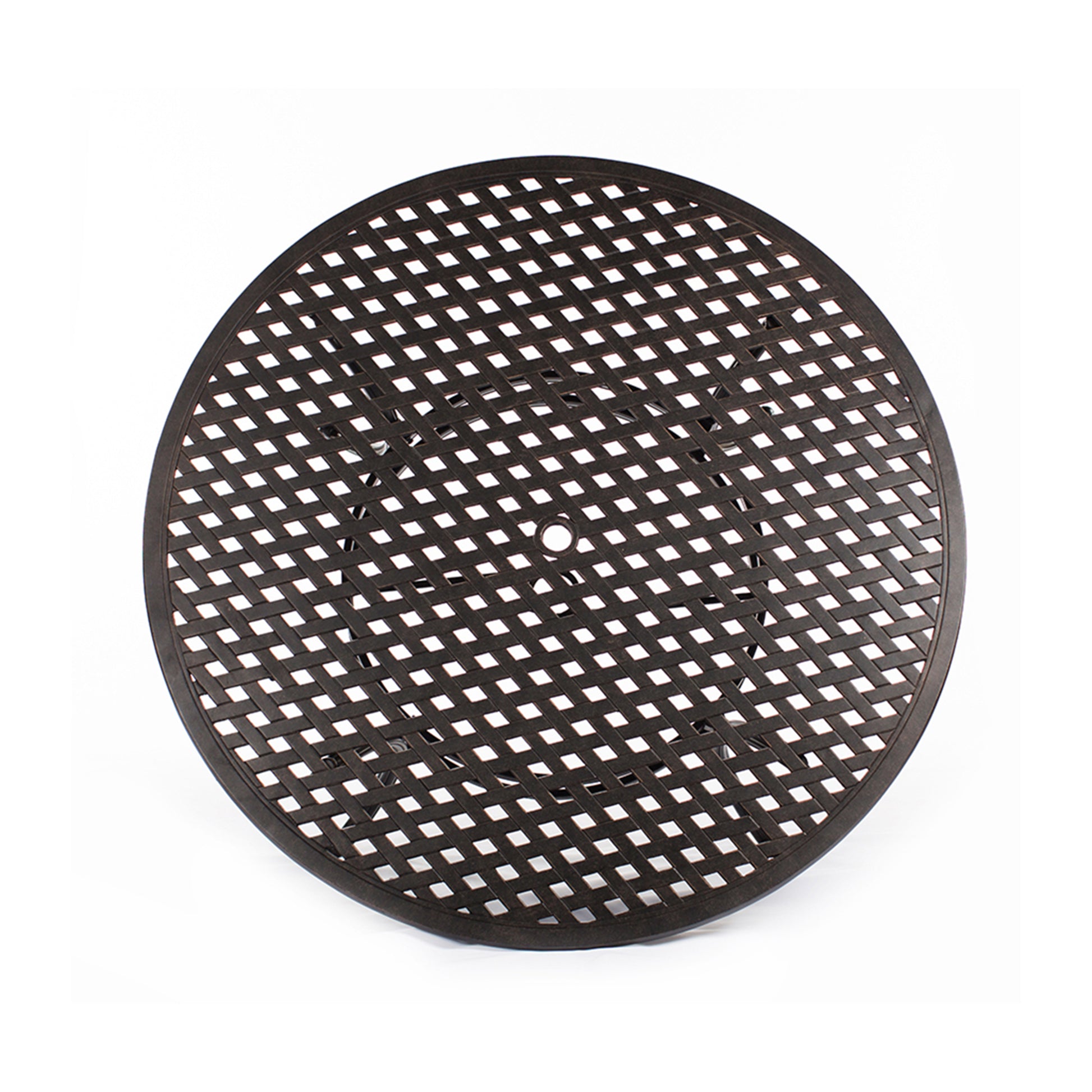 Round 4 Person 52" Long Dining Set With Cushions, Brown Antique Brown Polyester Aluminum