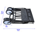 Folding Wagon Garden Shopping Beach Cart Black Black Steel