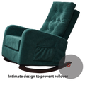 Accent Chair Tv Chair Living Room Chair Lazy Recliner Comfortable Fabric Leisure Sofa,Modern High Back Armchair Antique Green Metal & Wood Metal